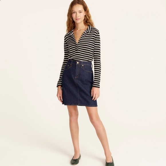 J. Crew Tops - J. Crew NWT Striped Ribbed Polo Long Sleeve T-Shirt